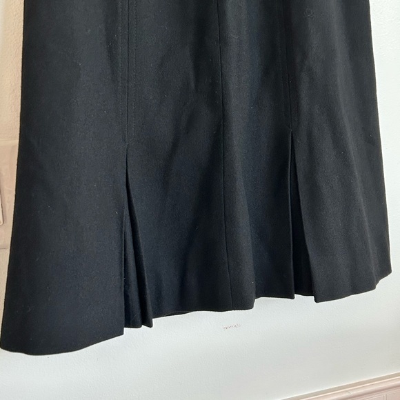 Vintage Black High Waist Wool Skirt - Picture 3 of 5